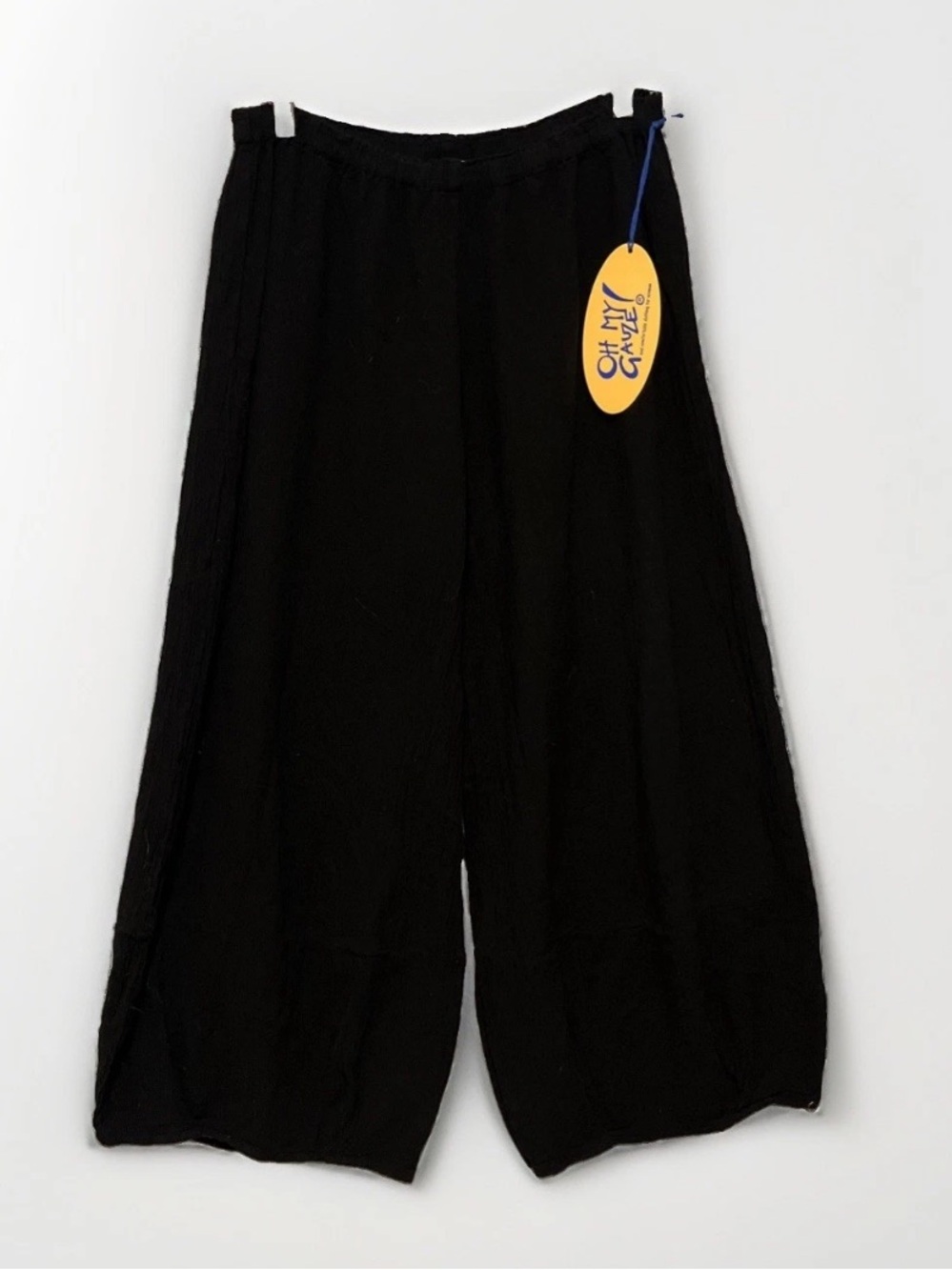 Oh My Gauze Savannah Pants Womens Sz L XL | 2 | 12 14 Black Casual Harem Pull On